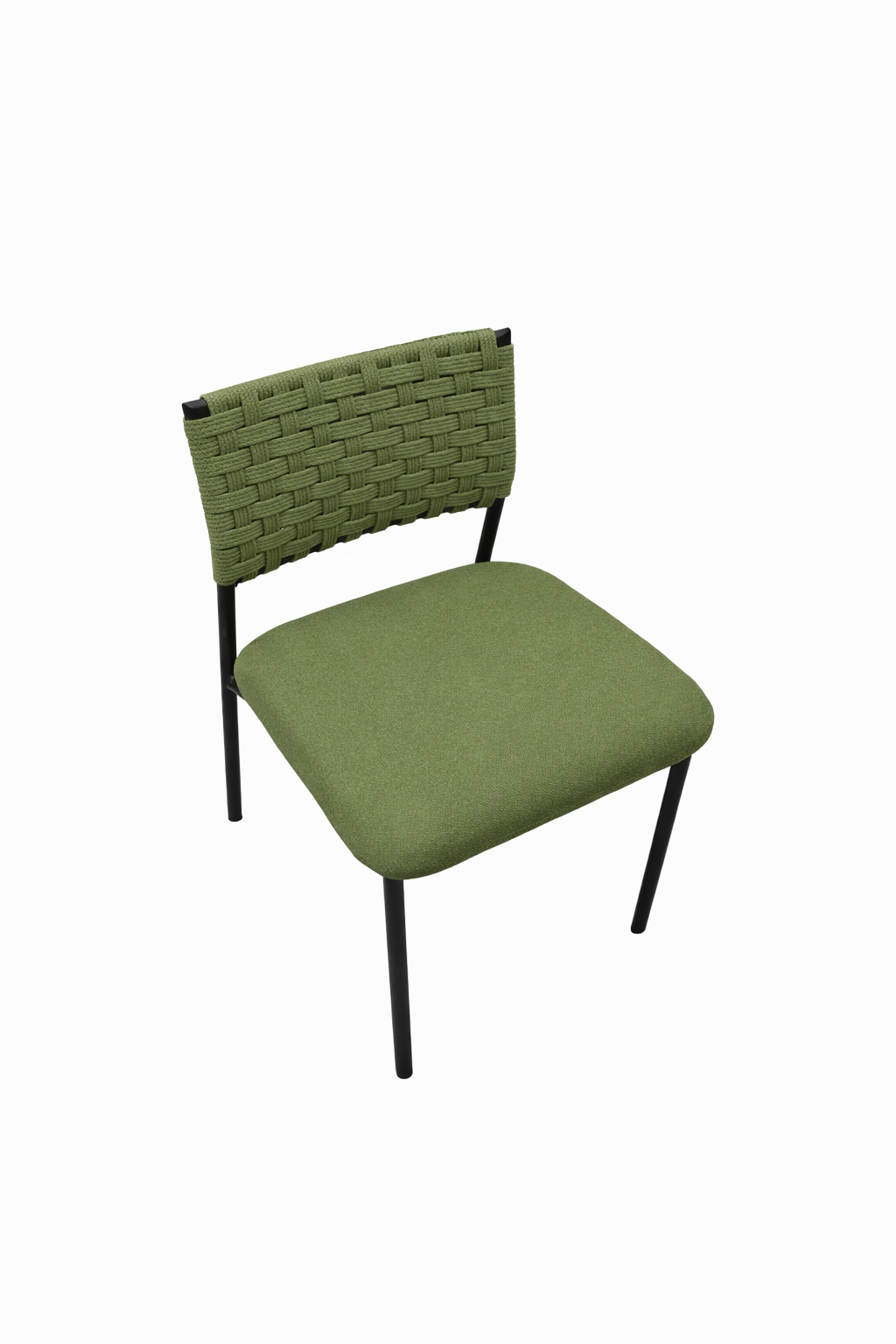 Cadeira de JANTAR FIRENZE VERDE-MUSGO corda NÁUTICA e Acento Veludo - Imagem 2